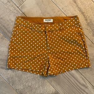 Women's Old Navy Mustard Polka Dot Shorts